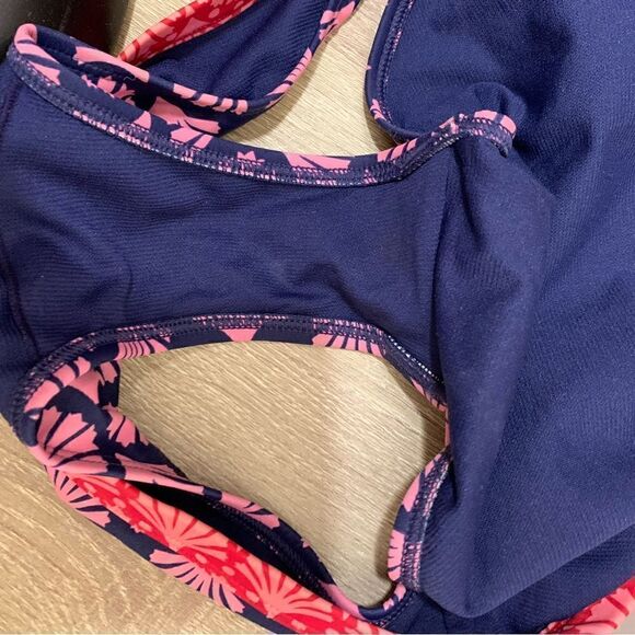 Boden EUC navy blue/pink seashell print bikini bottoms Size 8 - Picture 5 of 5